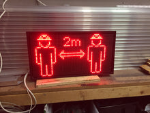 Load image into Gallery viewer, Small Single Colour (RED) Safety messages sign - Landscape - Solar powered