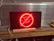 Load image into Gallery viewer, Small Single Colour (RED) Safety messages sign - Landscape - Solar powered