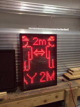Load image into Gallery viewer, Small Single Colour (RED) Safety messages sign - Portrait - Solar powered