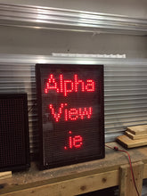 Load image into Gallery viewer, Small Single Colour (RED) Safety messages sign - Portrait - Solar powered