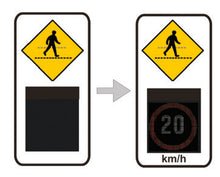 Load image into Gallery viewer, Ice Warning Sign - Automatic speed reading sign with Icy conditions early warning function