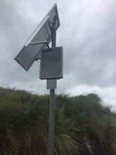 Load image into Gallery viewer, Small Single Colour (RED) Safety messages sign - Portrait - Solar powered