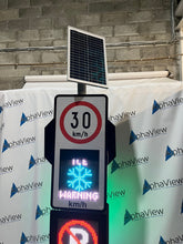 Load image into Gallery viewer, Ice Warning Sign - Automatic speed reading sign with Icy conditions early warning function
