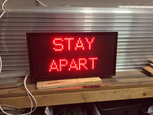 Load image into Gallery viewer, Small Single Colour (RED) Safety messages sign - Landscape - Solar powered
