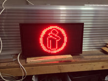 Load image into Gallery viewer, Small Single Colour (RED) Safety messages sign - Landscape - Solar powered
