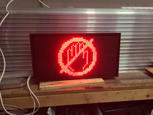 Load image into Gallery viewer, Small Single Colour (RED) Safety messages sign - Landscape - Solar powered
