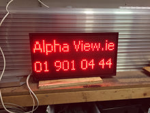 Load image into Gallery viewer, Small Single Colour (RED) Safety messages sign - Landscape - Solar powered
