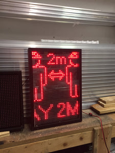 Small Single Colour (RED) Safety messages sign - Portrait - Solar powered