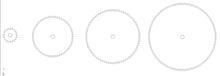 Load image into Gallery viewer, Auto cad file of Transmission wheels test kit, for with cnc cutters

